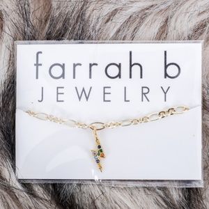 NWT Farrah B Lightning Charm Anklet